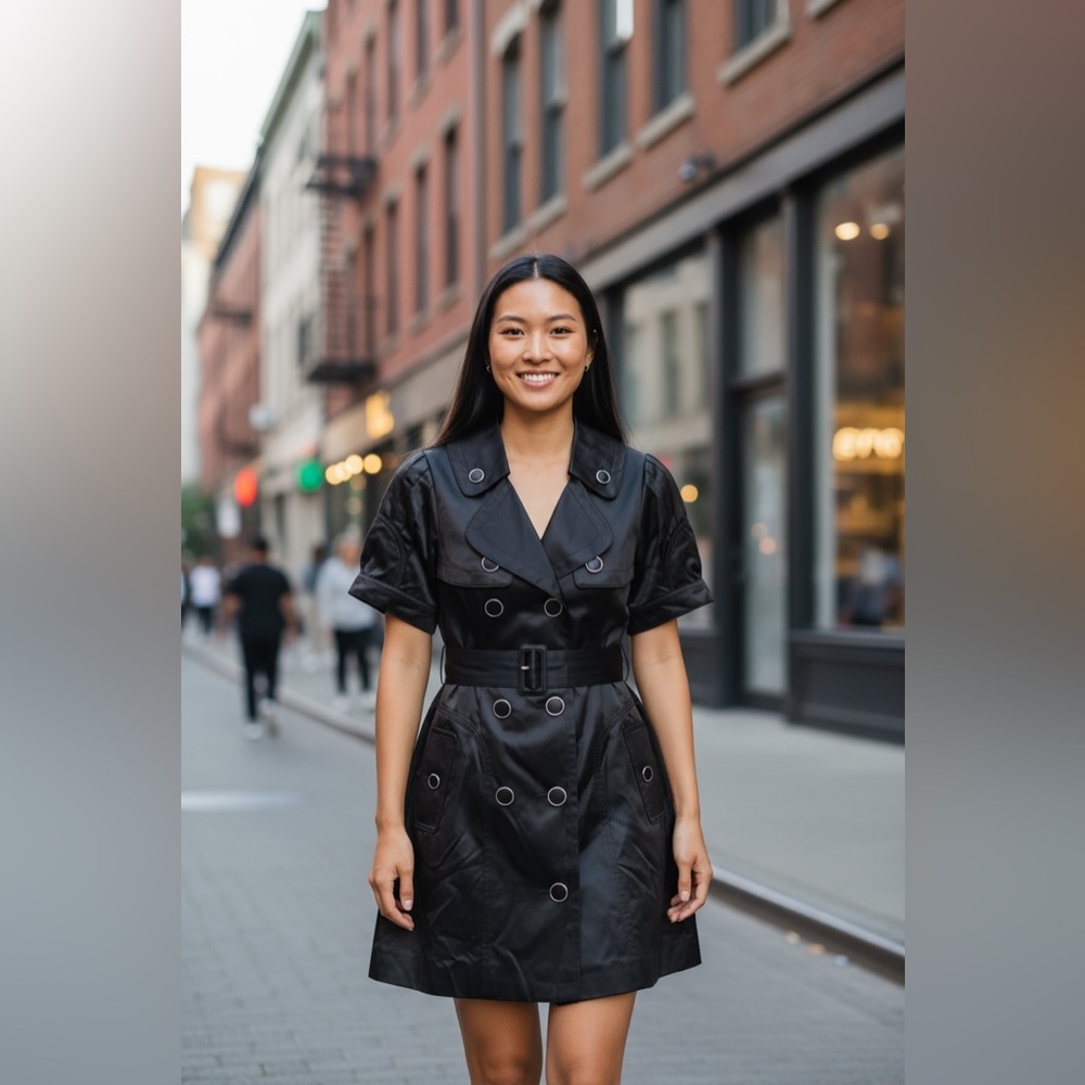 Bebe Black Coat Dress – Size XS